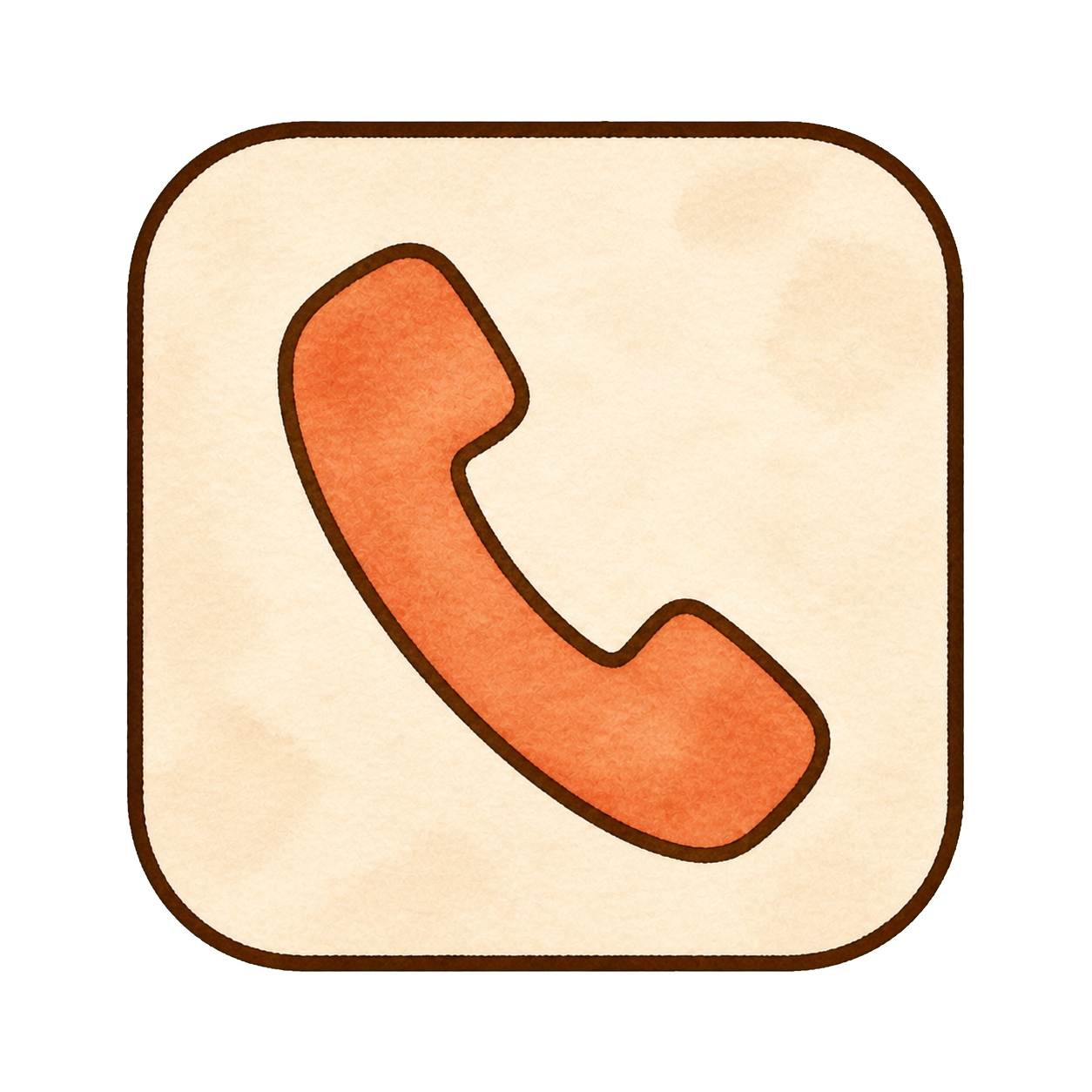 Approved red telephone on its baked cream tile